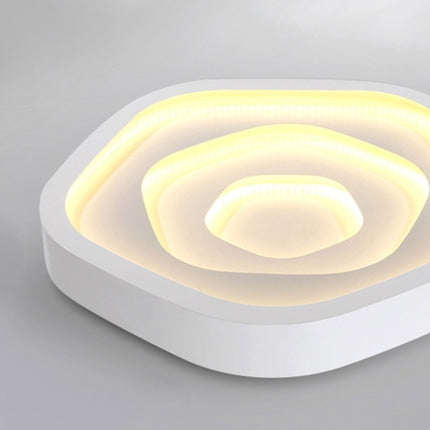 Modern Minimalist Warm Living Room Master Bedroom LED Ceiling Lamp, Three-color Segmentation, Diameter: 430mm-garmade.com