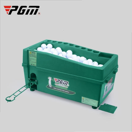 PGM Indoor Golf Multi-function Large Capacity Automatic Ball Machine with Club Rack (Green)-garmade.com