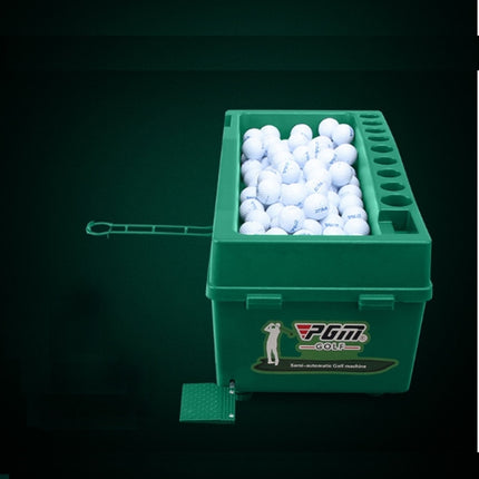 PGM Indoor Golf Multi-function Large Capacity Automatic Ball Machine with Club Rack (Green)-garmade.com