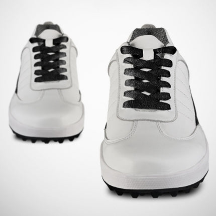 PGM Golf Soft Super Waterproof Breathable Casual Leather Shoes Sneakers for Men(Color: White Black Size:43)-garmade.com