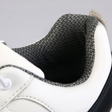 PGM Golf Soft Super Waterproof Breathable Casual Leather Shoes Sneakers for Men(Color: White Black Size:43)-garmade.com