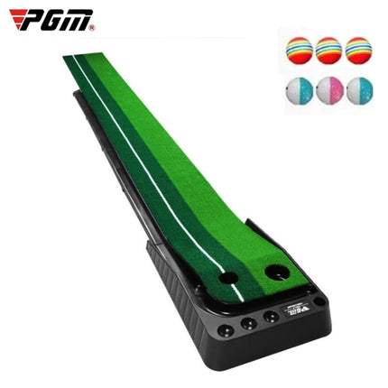 PGMPGM 2.5m Golf Indoor Swing Grip Putting Trainer Practice Pace with Automatic Return Fairways & 3 Soft Balls & 3 Two-color Balls-garmade.com