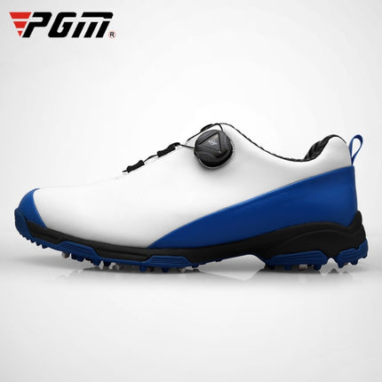 PGM Golf Waterproof Rotary Buckle Shoe Sneakers for Men (Color:Blue Size:41)-garmade.com