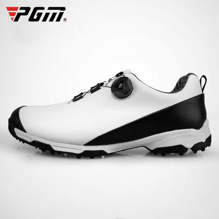 PGM Golf Waterproof Rotary Buckle Shoe Sneakers for Men (Color:Black Size:40)-garmade.com