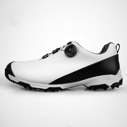 PGM Golf Waterproof Rotary Buckle Shoe Sneakers for Men (Color:Black Size:40)-garmade.com