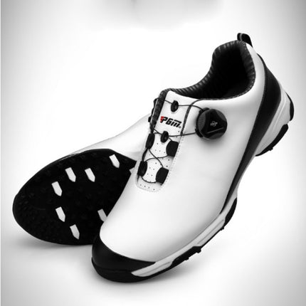 PGM Golf Waterproof Rotary Buckle Shoe Sneakers for Men (Color:Black Size:40)-garmade.com