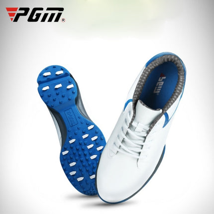 PGM Golf Waterproof Anti-slip Microfiber Leather Nail Shoes Sneakers for Men (Color:Blue Size:39)-garmade.com