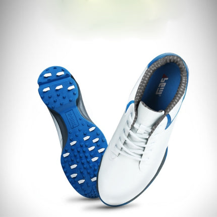 PGM Golf Waterproof Anti-slip Microfiber Leather Nail Shoes Sneakers for Men (Color:Blue Size:39)-garmade.com