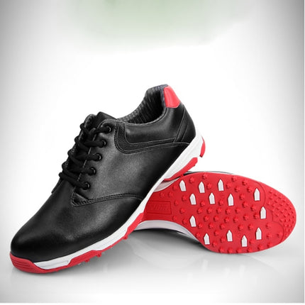 PGM Golf Waterproof Anti-slip Microfiber Leather Nail Shoes Sneakers for Men (Color:Red Size:41)-garmade.com