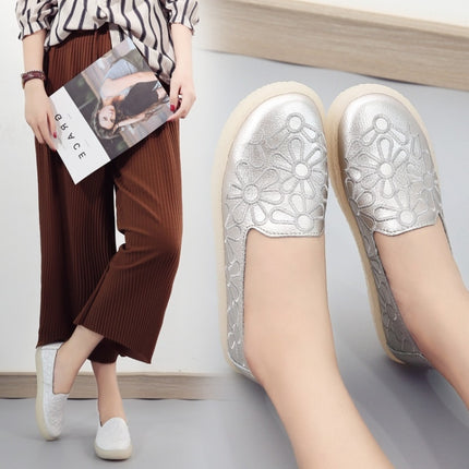 Embroidered Breathable Wearable Wild Casual Shoes for Women (Color:Gold Size:35)-garmade.com