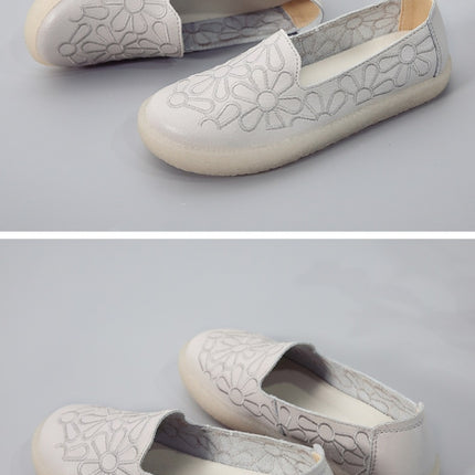 Embroidered Breathable Wearable Wild Casual Shoes for Women (Color:Gold Size:35)-garmade.com