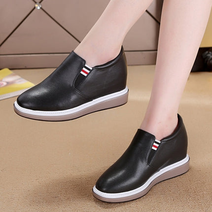 Casual Wild Versatile Increase Set Feet Casual Shoes for Women (Color:Black Size:37)-garmade.com