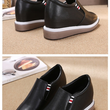 Casual Wild Versatile Increase Set Feet Casual Shoes for Women (Color:Black Size:37)-garmade.com