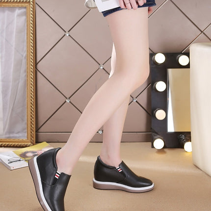 Casual Wild Versatile Increase Set Feet Casual Shoes for Women (Color:Black Size:37)-garmade.com