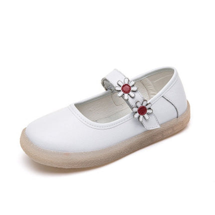 Simple Non-slip Wear-resistant Flower Student Shoes Women Sandals (Color:White Size:35)-garmade.com