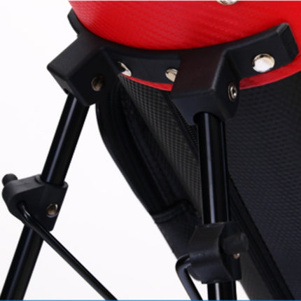 PGM Golf Large Capacity Nylon + PU Bag with Holder for Men and Women (Black Red)-garmade.com