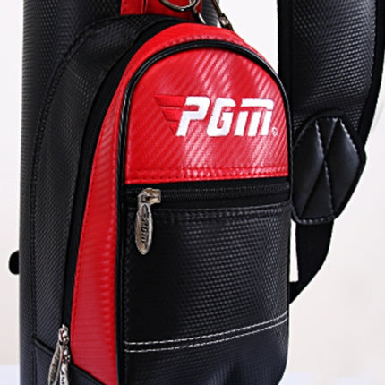 PGM Golf Large Capacity Nylon + PU Bag with Holder for Men and Women (Black Silver)-garmade.com