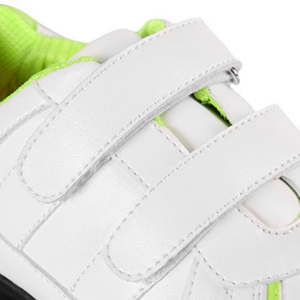 PGM Golf Microfiber Leather Sneakers Breathable Non-slip Outdoor Sport Shoes for Children(Color:White Green Size:30)-garmade.com