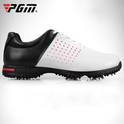 PGM Golf Breathable Non-slip Waterproof Microfiber Leather Sneakers for Men (Color:White Size:39)-garmade.com