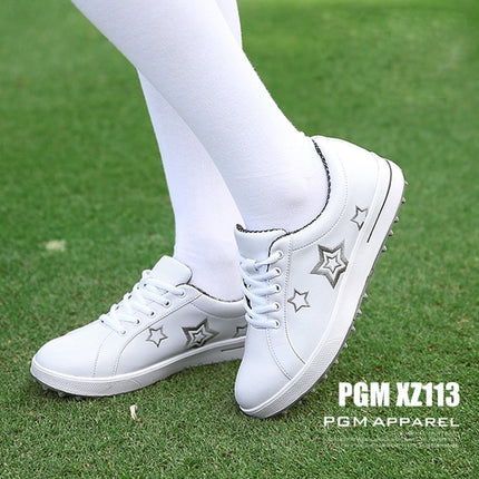 PGM Golf Breathable Sport Leisure Shoes for Women(Color:Hollow Five Pointed Star Size:35)-garmade.com