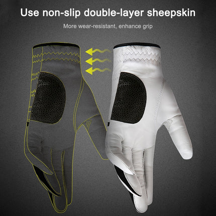 PGM Golf Sheepskin Breathable Non-slip Single Gloves for Men (Color:Left Hand Size:23)-garmade.com
