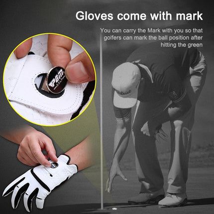 PGM Golf Sheepskin Breathable Non-slip Single Gloves for Men (Color:Right Hand Size:24)-garmade.com
