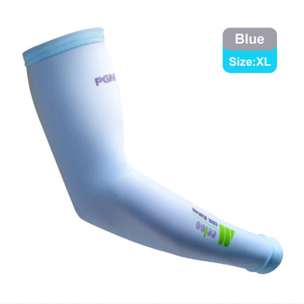 PGM Golf Ice Silk Sunscreen Sleeve for Men and Women (Color:Blue Size:XL)-garmade.com