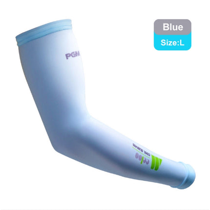 PGM Golf Ice Silk Sunscreen Sleeve for Men and Women (Color:Blue Size:XXL)-garmade.com