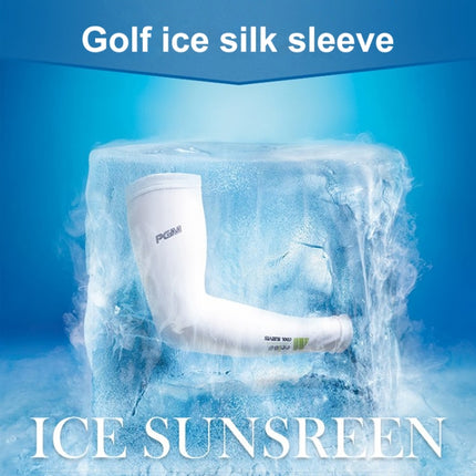 PGM Golf Ice Silk Sunscreen Sleeve for Men and Women (Color:Blue Size:XXL)-garmade.com