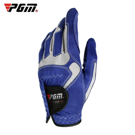 PGM Golf Left Hand Microfiber Cloth Anti-Slip Single Gloves for Men (Color:Blue Size:22)-garmade.com