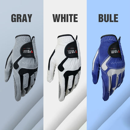 PGM Golf Left Hand Microfiber Cloth Anti-Slip Single Gloves for Men (Color:Blue Size:23)-garmade.com