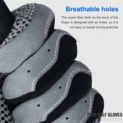 PGM Golf Left Hand Microfiber Cloth Anti-Slip Single Gloves for Men (Color:Blue Size:24)-garmade.com