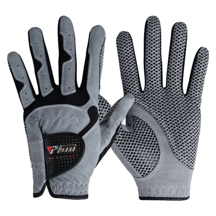 PGM Golf Left Hand Microfiber Cloth Anti-Slip Single Gloves for Men (Color:Grey Size:22)-garmade.com