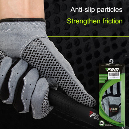 PGM Golf Left Hand Microfiber Cloth Anti-Slip Single Gloves for Men (Color:Grey Size:23)-garmade.com