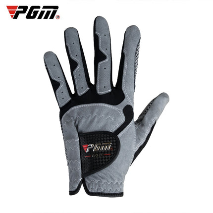 PGM Golf Left Hand Microfiber Cloth Anti-Slip Single Gloves for Men (Color:Grey Size:25)-garmade.com