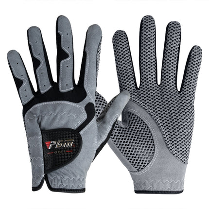 PGM Golf Left Hand Microfiber Cloth Anti-Slip Single Gloves for Men (Color:Grey Size:26)-garmade.com