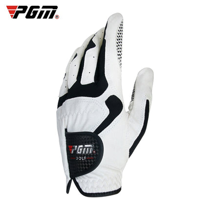 PGM Golf Left Hand Microfiber Cloth Anti-Slip Single Gloves for Men (Color:White Size:22)-garmade.com