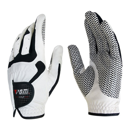 PGM Golf Left Hand Microfiber Cloth Anti-Slip Single Gloves for Men (Color:White Size:24)-garmade.com