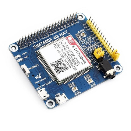 Waveshare 4G / 3G / GNSS HAT for Raspberry Pi, LTE CAT4, for North America-garmade.com