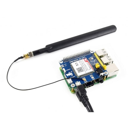 Waveshare 4G / 3G / 2G / GSM / GPRS / GNSS HAT for Raspberry Pi, LTE CAT4, for Southeast Asia, West Asia, Europe, Africa-garmade.com