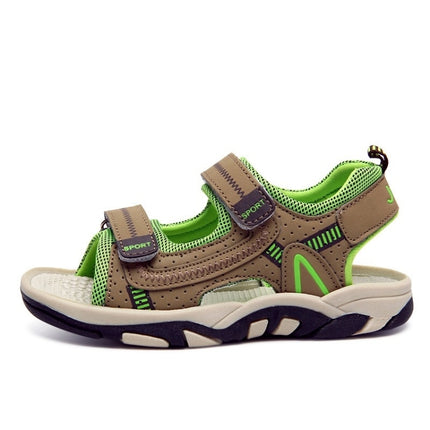 Breathable Lightweight and Soft Wear Resistant Sandals for Children (Color:Green Size:28)-garmade.com
