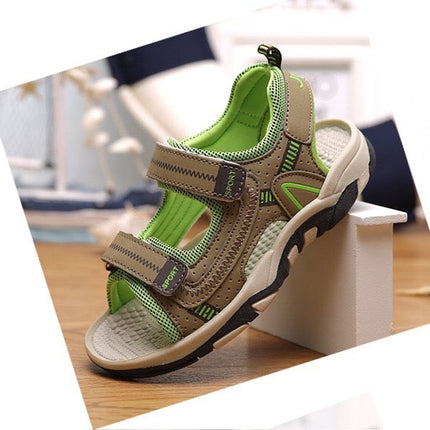 Breathable Lightweight and Soft Wear Resistant Sandals for Children (Color:Green Size:28)-garmade.com