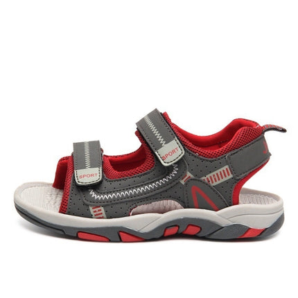 Breathable Lightweight and Soft Wear Resistant Sandals for Children (Color:Red Size:28)-garmade.com