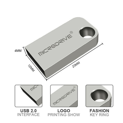 MicroDrive 8GB USB 2.0 Mini Semi-circular Metal U Disk-garmade.com