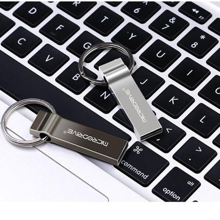 MicroDrive 4GB USB 2.0 Metal Keychain U Disk (Black)-garmade.com