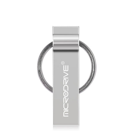 MicroDrive 4GB USB 2.0 Metal Keychain U Disk (Grey)-garmade.com