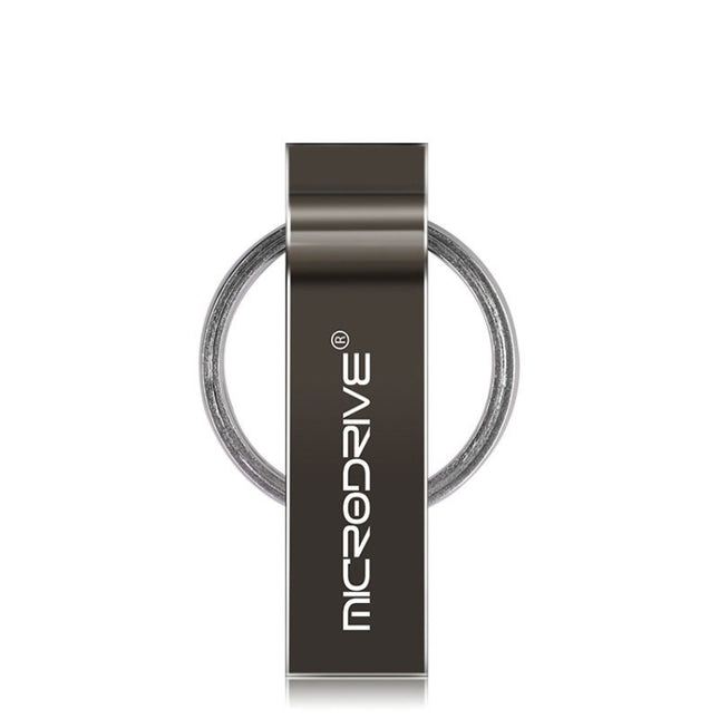 MicroDrive 32GB USB 2.0 Metal Keychain U Disk (Black)-garmade.com