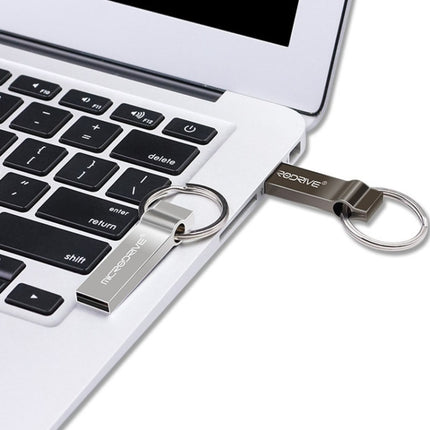 MicroDrive 32GB USB 2.0 Metal Keychain U Disk (Black)-garmade.com