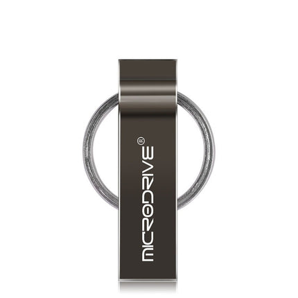 MicroDrive 64GB USB 2.0 Metal Keychain U Disk (Black)-garmade.com