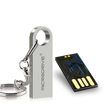 MicroDrive 8GB USB 2.0 Metal Waterproof High Speed U Disk(Black)-garmade.com